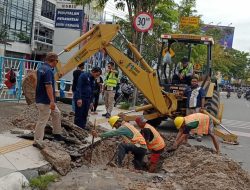 Pipa PAM Bocor akibat Ekskavator Pembangunan RS di Tangerang