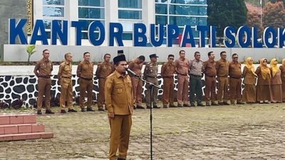 Wabup Solok Berduka Pimpin Apel Pagi